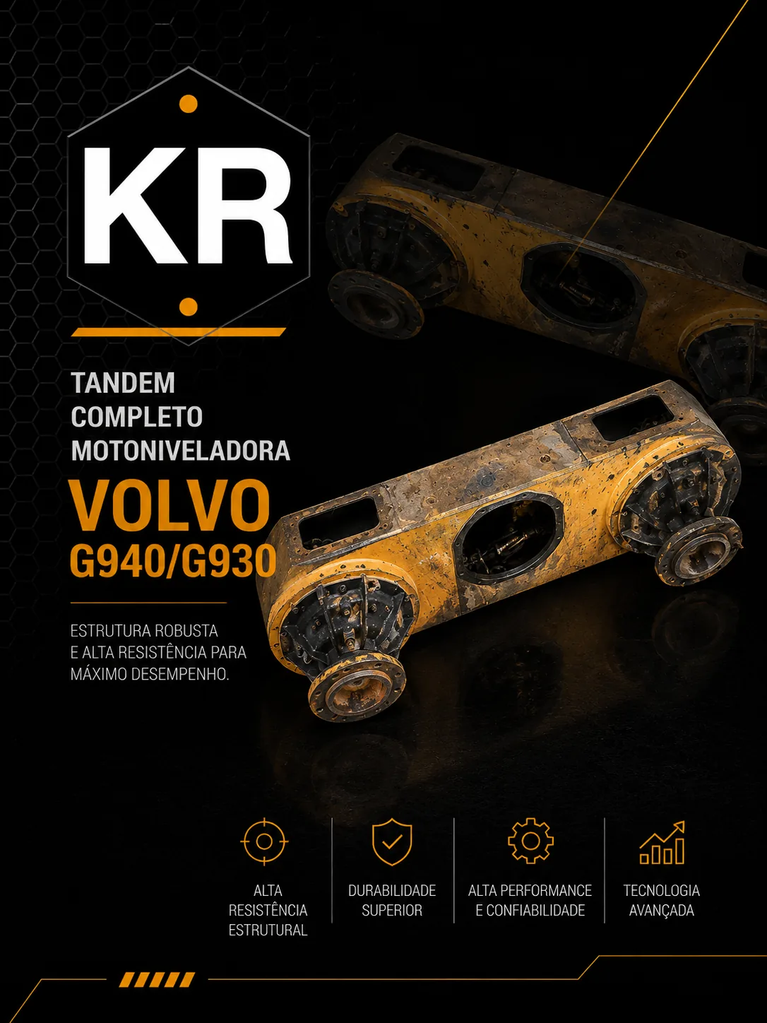 Tandem Completo — Motoniveladora Volvo G930/G940