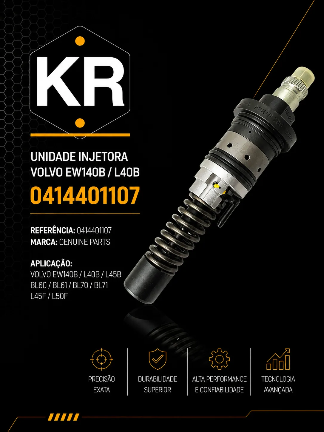 Unidade Injetora Genuine Parts – 0414401107 P/N 0414401107