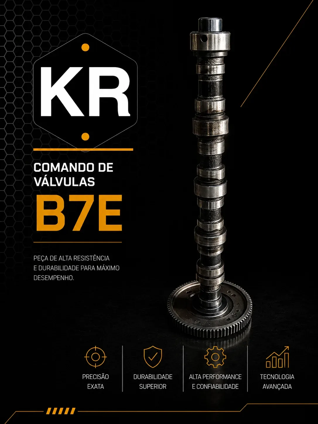 Comando de Válvulas B7E — Usado em Ótimo Estado