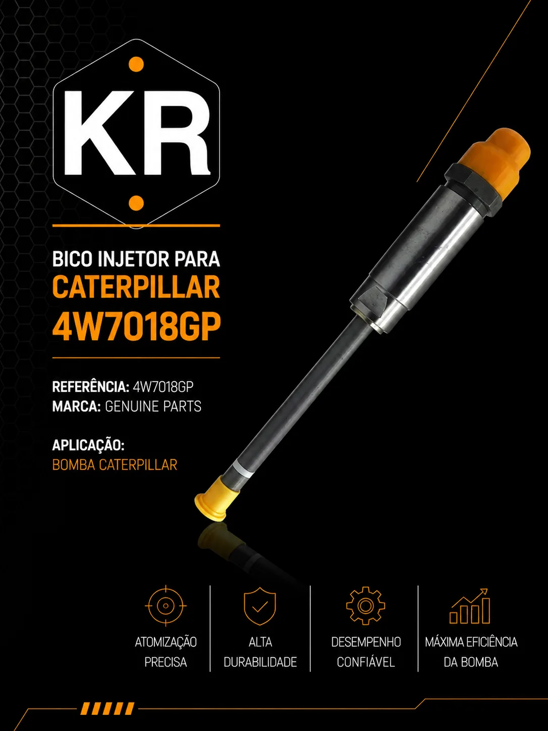 Bico Injetor Para Caterpillar 4W7018GP — Bomba Mecânica CAT P/N 4W7018GP