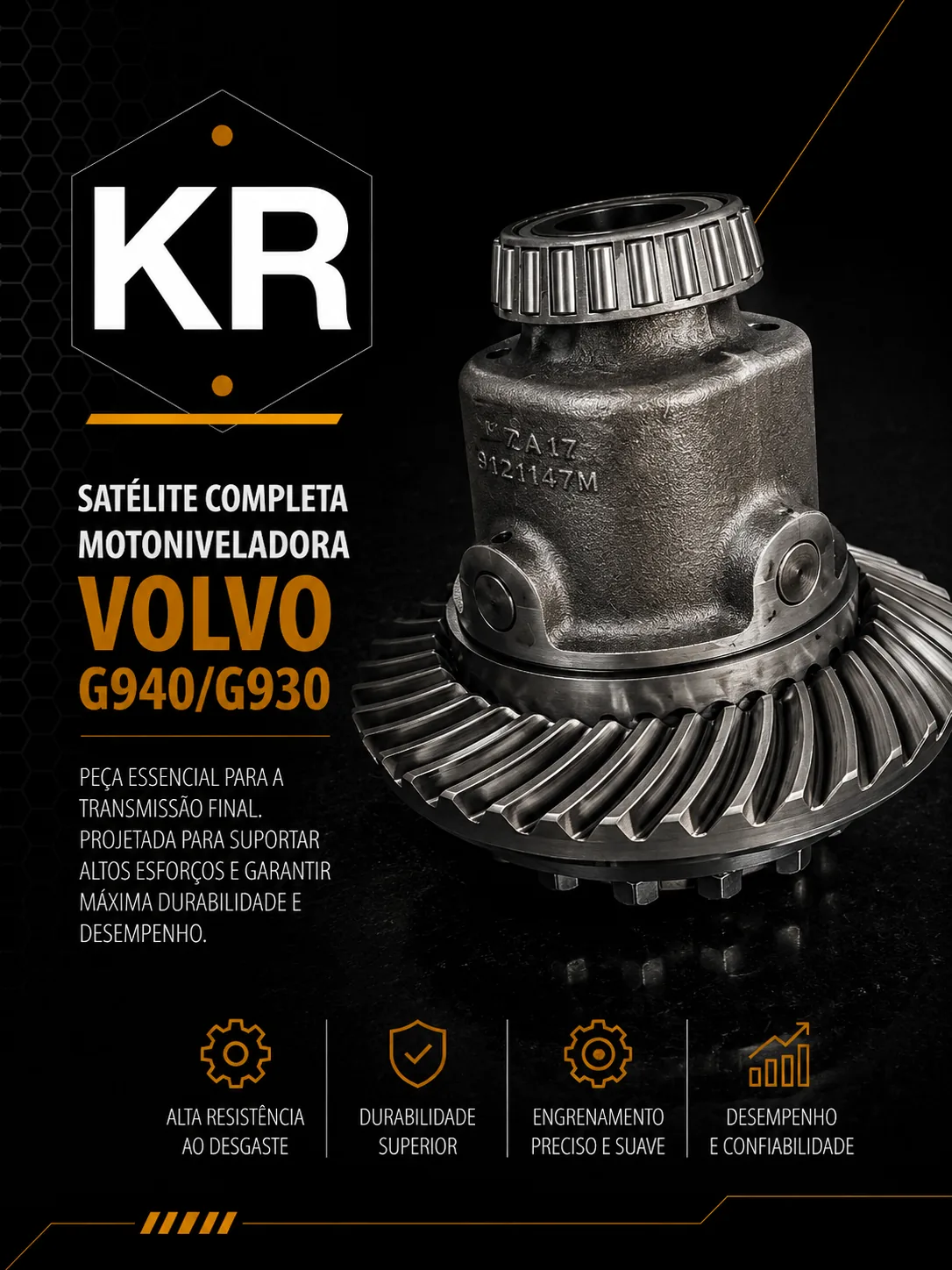 Satélite Completo do Diferencial — Volvo G930/G940