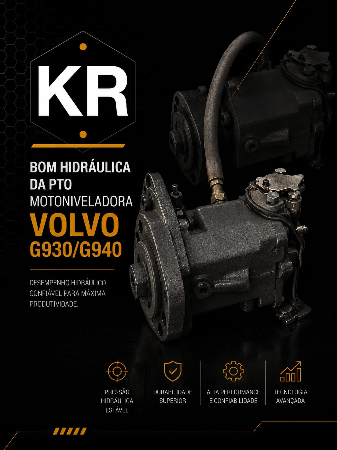 Bomba Hidráulica do PTO — Motoniveladora Volvo G930/G940